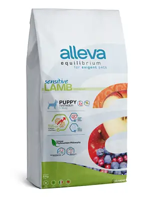 Alleva Equilibrium Sensitive Puppy Mini Medium сухой корм для щенков мелких и средних пород с ягненком