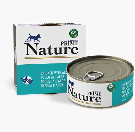 Купить prime nature Консервы для щенков курица с алоэ в бульоне